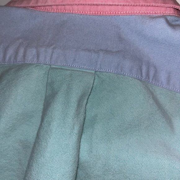 Vineyard Vines Slim Fit Tucker Shirt Green Blue Pink Oxford Button Down Size XS - Picture 4 of 14